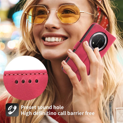 DIERFENG DF-03 For Honor Magic7 Lite 5G / X9c 5G / X60 Pro 5G Leather Case Lines Imprint Wallet Phone Cover