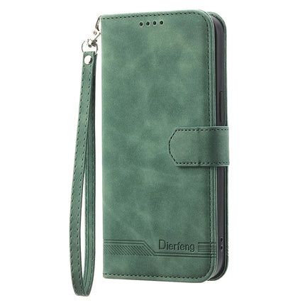 DIERFENG DF-03 For OnePlus 13R 5G Leather Case Lines Imprint Wallet Phone Cover