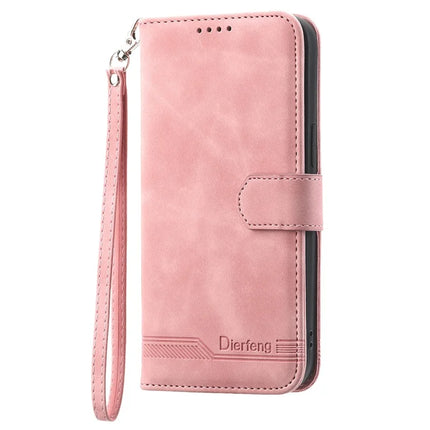 DIERFENG DF-03 For OnePlus 13R 5G Leather Case Lines Imprint Wallet Phone Cover