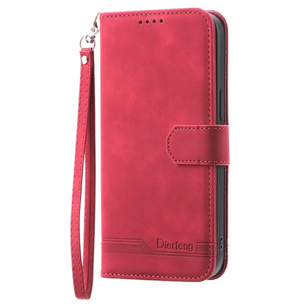 DIERFENG DF-03 For OnePlus 13R 5G Leather Case Lines Imprint Wallet Phone Cover