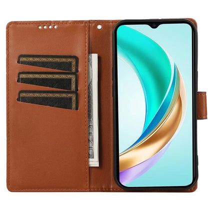 DF-06 For Motorola Moto G15 4G Phone Case Line Imprint Leather Wallet Cover