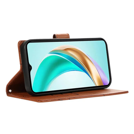 DF-06 For Motorola Moto G15 4G Phone Case Line Imprint Leather Wallet Cover