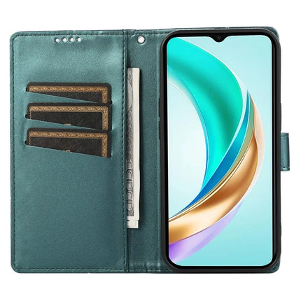 DF-06 For Motorola Moto G15 4G Phone Case Line Imprint Leather Wallet Cover