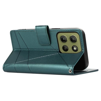 DF-06 For Motorola Moto G15 4G Phone Case Line Imprint Leather Wallet Cover