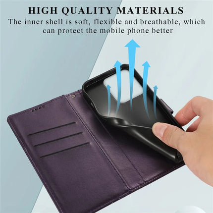 DF-06 For Motorola Moto G15 4G Phone Case Line Imprint Leather Wallet Cover