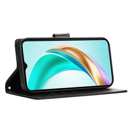 DF-06 For Motorola Moto G15 4G Phone Case Line Imprint Leather Wallet Cover