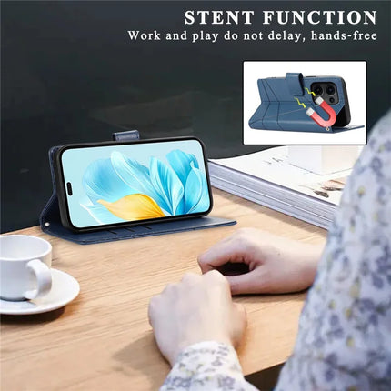 DF-06 For Oppo Reno13 Pro 5G Phone Case Line Imprint Leather Wallet Cover