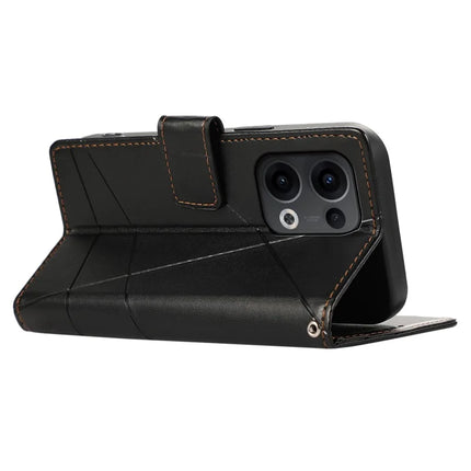 DF-06 For Oppo Reno13 Pro 5G Phone Case Line Imprint Leather Wallet Cover