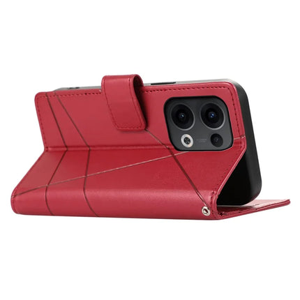 DF-06 For Oppo Reno13 Pro 5G Phone Case Line Imprint Leather Wallet Cover