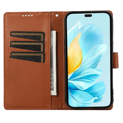 DF-06 For Oppo Reno13 Pro 5G Phone Case Line Imprint Leather Wallet Cover