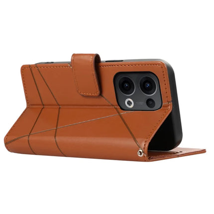 DF-06 For Oppo Reno13 Pro 5G Phone Case Line Imprint Leather Wallet Cover