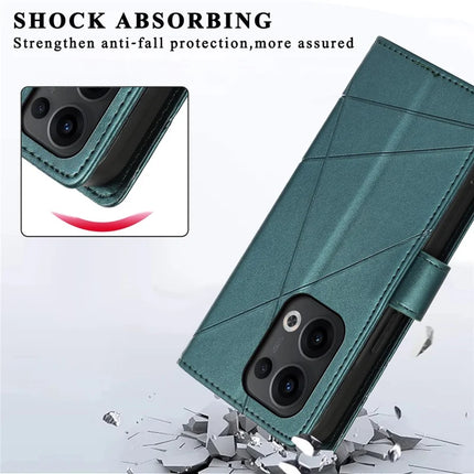 DF-06 For Oppo Reno13 Pro 5G Phone Case Line Imprint Leather Wallet Cover