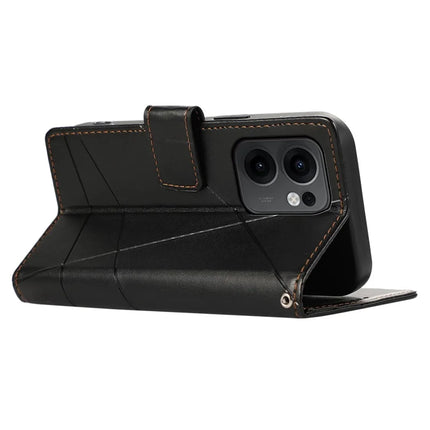 DF-06 For Oppo Reno13 F 5G Phone Case Line Imprint Leather Wallet Cover