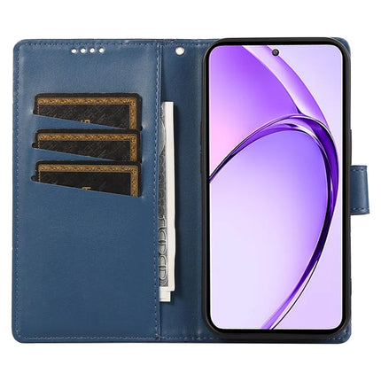 DF-06 For Realme 13+ 5G / 13 Pro 5G (China) Phone Case Line Imprint Leather Wallet Cover