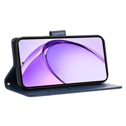 DF-06 For Realme 13+ 5G / 13 Pro 5G (China) Phone Case Line Imprint Leather Wallet Cover