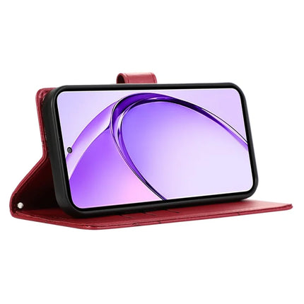 DF-06 For Realme 13+ 5G / 13 Pro 5G (China) Phone Case Line Imprint Leather Wallet Cover