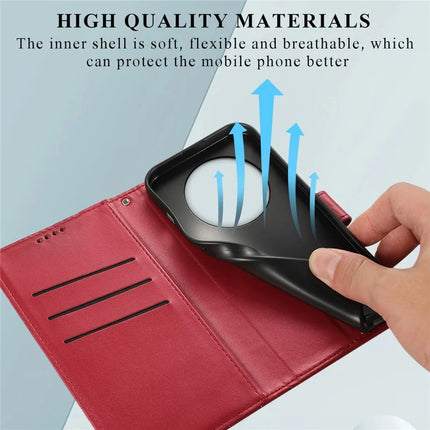 DF-06 For Realme 13+ 5G / 13 Pro 5G (China) Phone Case Line Imprint Leather Wallet Cover