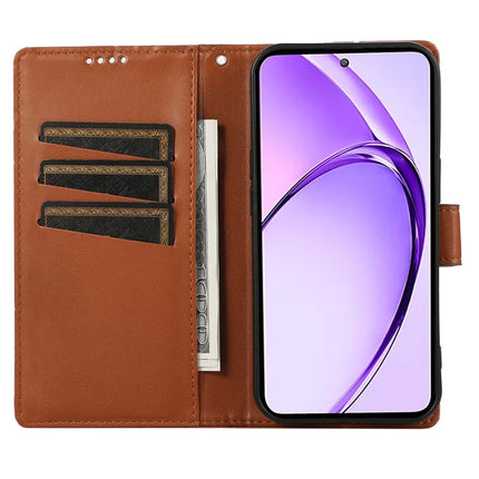 DF-06 For Realme 13+ 5G / 13 Pro 5G (China) Phone Case Line Imprint Leather Wallet Cover