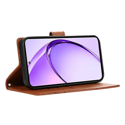 DF-06 For Realme 13+ 5G / 13 Pro 5G (China) Phone Case Line Imprint Leather Wallet Cover