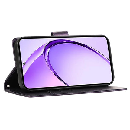 DF-06 For Realme 13+ 5G / 13 Pro 5G (China) Phone Case Line Imprint Leather Wallet Cover
