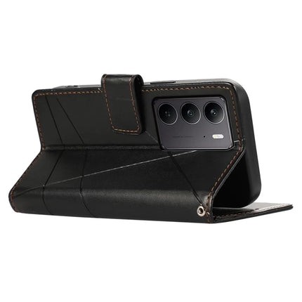 For Realme V60 Pro / C75 Phone Case Line Imprint Leather Wallet Cover