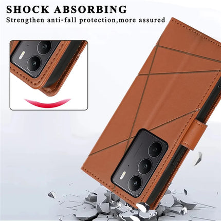 For Realme V60 Pro / C75 Phone Case Line Imprint Leather Wallet Cover