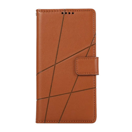 For Realme V60 Pro / C75 Phone Case Line Imprint Leather Wallet Cover