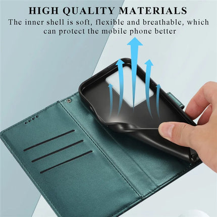 For Realme V60 Pro / C75 Phone Case Line Imprint Leather Wallet Cover