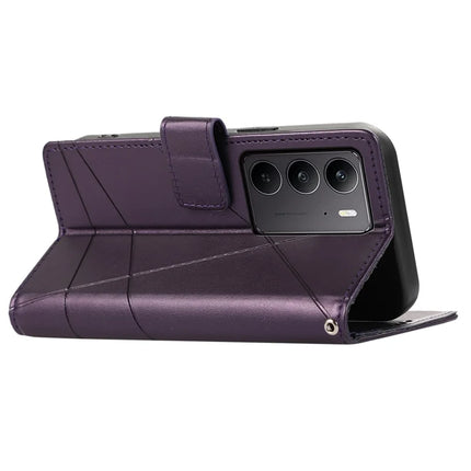 For Realme V60 Pro / C75 Phone Case Line Imprint Leather Wallet Cover