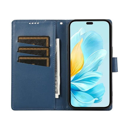 For Honor 300 Phone Case Line Imprint Leather Wallet Cover