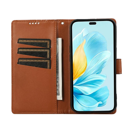 For Honor 300 Phone Case Line Imprint Leather Wallet Cover