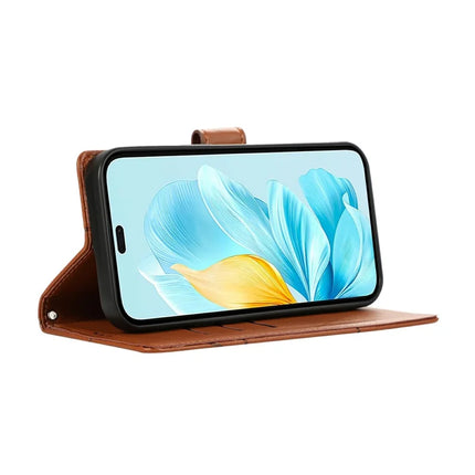 For Honor 300 Phone Case Line Imprint Leather Wallet Cover