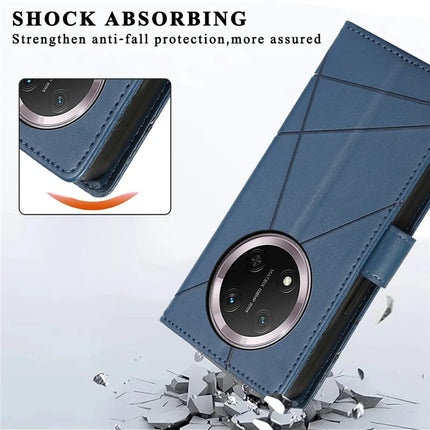 DF-06 For Honor Magic7 Lite 5G / X9c 5G / X60 Pro 5G Phone Case Line Imprint Leather Wallet Cover