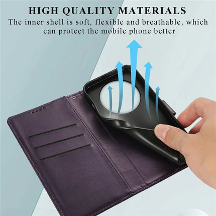 DF-06 For Honor Magic7 Lite 5G / X9c 5G / X60 Pro 5G Phone Case Line Imprint Leather Wallet Cover