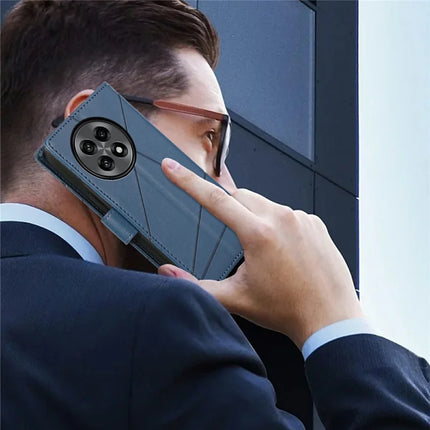 For OnePlus 13R 5G Phone Case Line Imprint Leather Wallet Cover