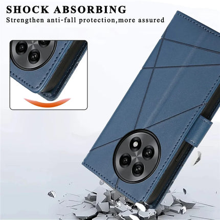 For OnePlus 13R 5G Phone Case Line Imprint Leather Wallet Cover