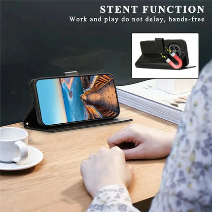For OnePlus 13R 5G Phone Case Line Imprint Leather Wallet Cover