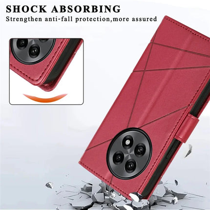 For OnePlus 13R 5G Phone Case Line Imprint Leather Wallet Cover