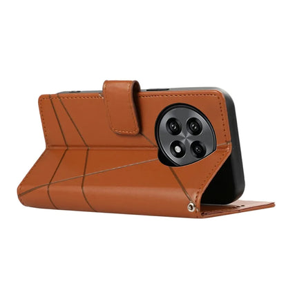 For OnePlus 13R 5G Phone Case Line Imprint Leather Wallet Cover