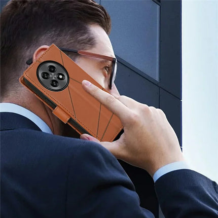 For OnePlus 13R 5G Phone Case Line Imprint Leather Wallet Cover