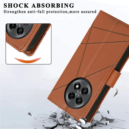 For OnePlus 13R 5G Phone Case Line Imprint Leather Wallet Cover