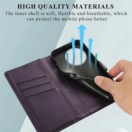 For OnePlus 13R 5G Phone Case Line Imprint Leather Wallet Cover