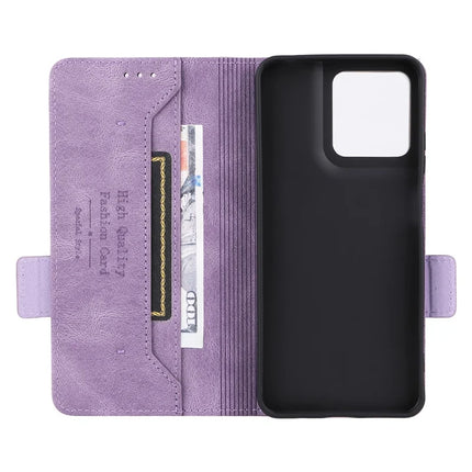 For Motorola Moto G15 4G Case Leather Wallet Flip Phone Cover with Hardware Decor