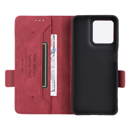 For Motorola Moto G15 4G Case Leather Wallet Flip Phone Cover with Hardware Decor