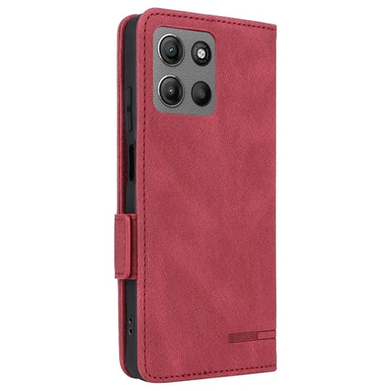 For Motorola Moto G15 4G Case Leather Wallet Flip Phone Cover with Hardware Decor