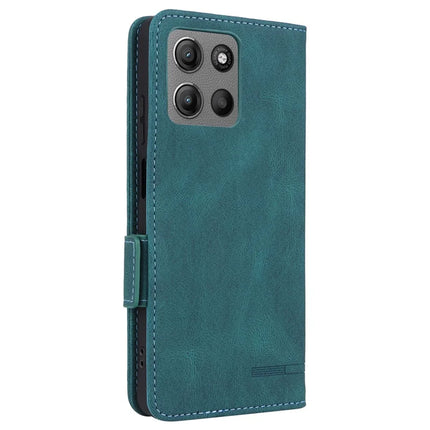 For Motorola Moto G15 4G Case Leather Wallet Flip Phone Cover with Hardware Decor