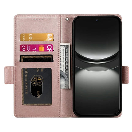 DF-010 For Oppo Reno13 Pro 5G Stand Case PU Leather Wallet Phone Cover