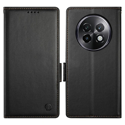 DF-010 For Realme 13+ 5G / 13 Pro 5G (China) Stand Case PU Leather Wallet Phone Cover - Black