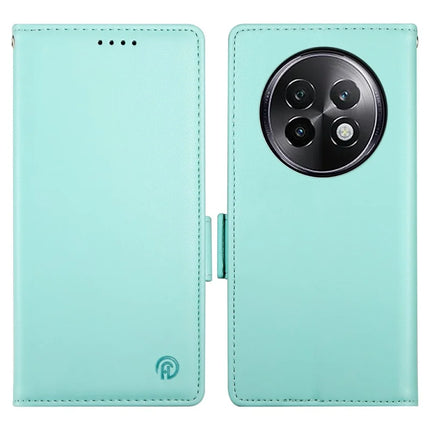 DF-010 For Realme 13+ 5G / 13 Pro 5G (China) Stand Case PU Leather Wallet Phone Cover - Mint Green
