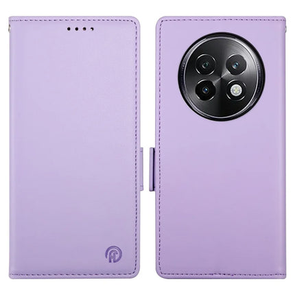 DF-010 For Realme 13+ 5G / 13 Pro 5G (China) Stand Case PU Leather Wallet Phone Cover - Purple